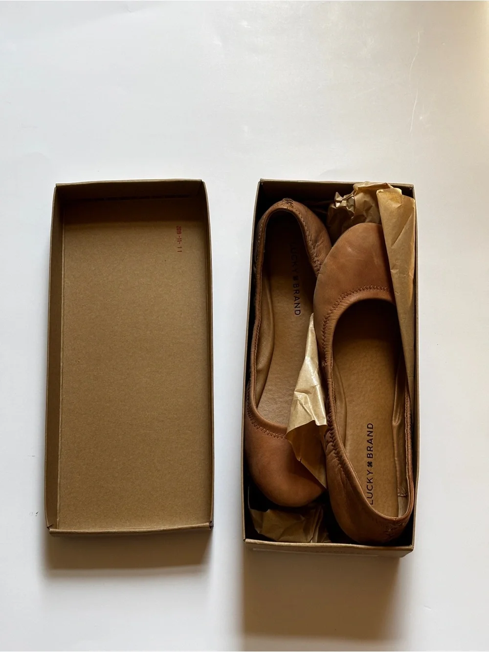 Lucky Brand Brown Leather Ballet Flats - Worn once